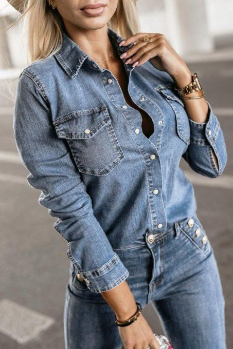 Chemise en jeans